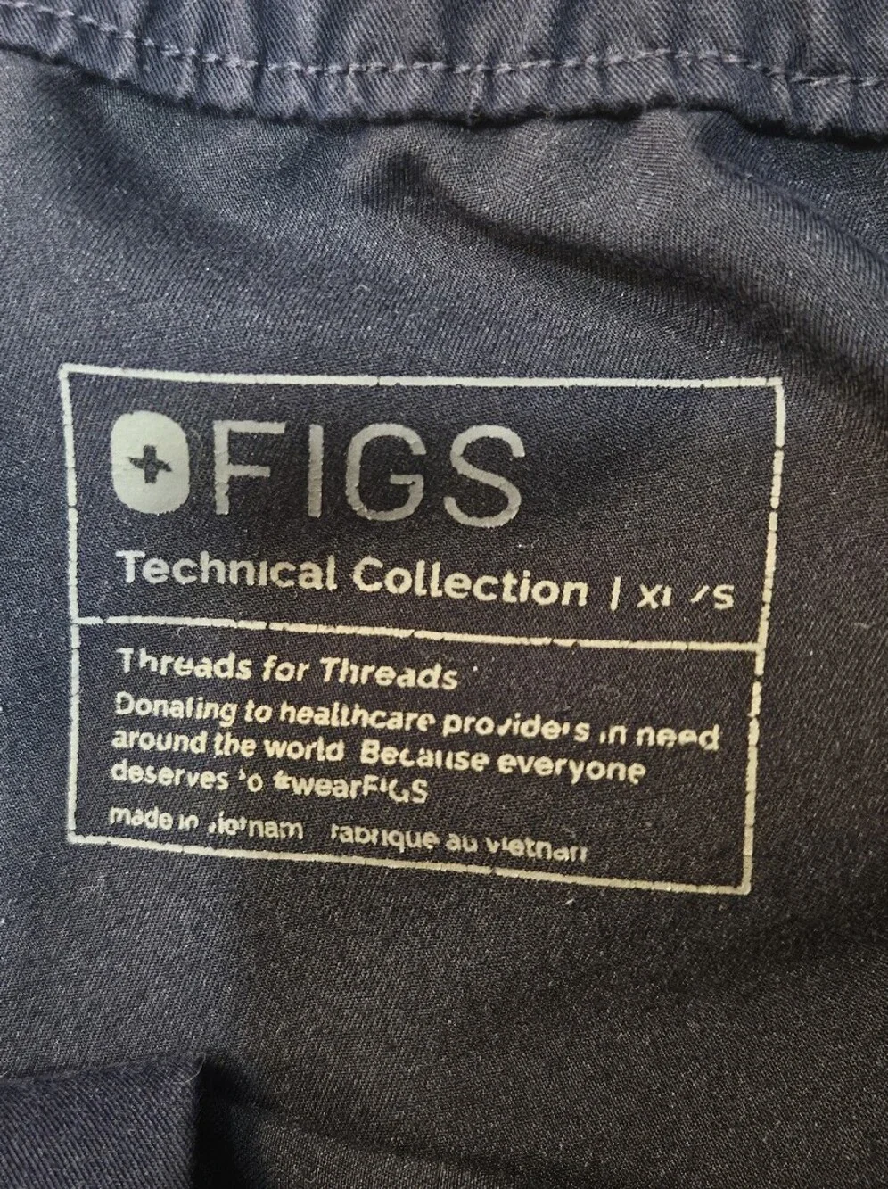 Figs Men's Navy Drawstring Joggers Scrub Pants Size Xlarge Short